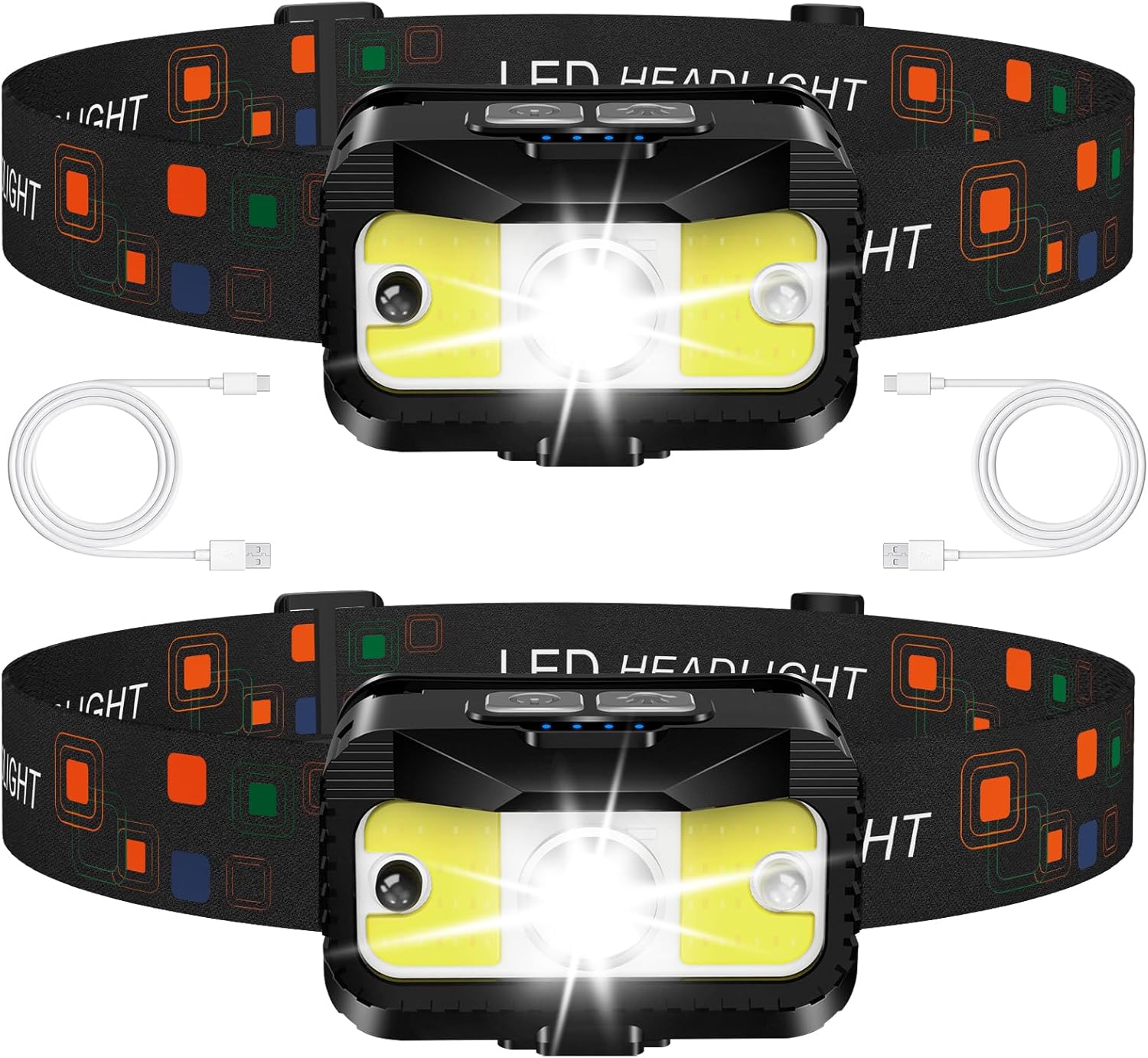 Rechargeable 1200 Lumen LED Headlamp with 8 Modes