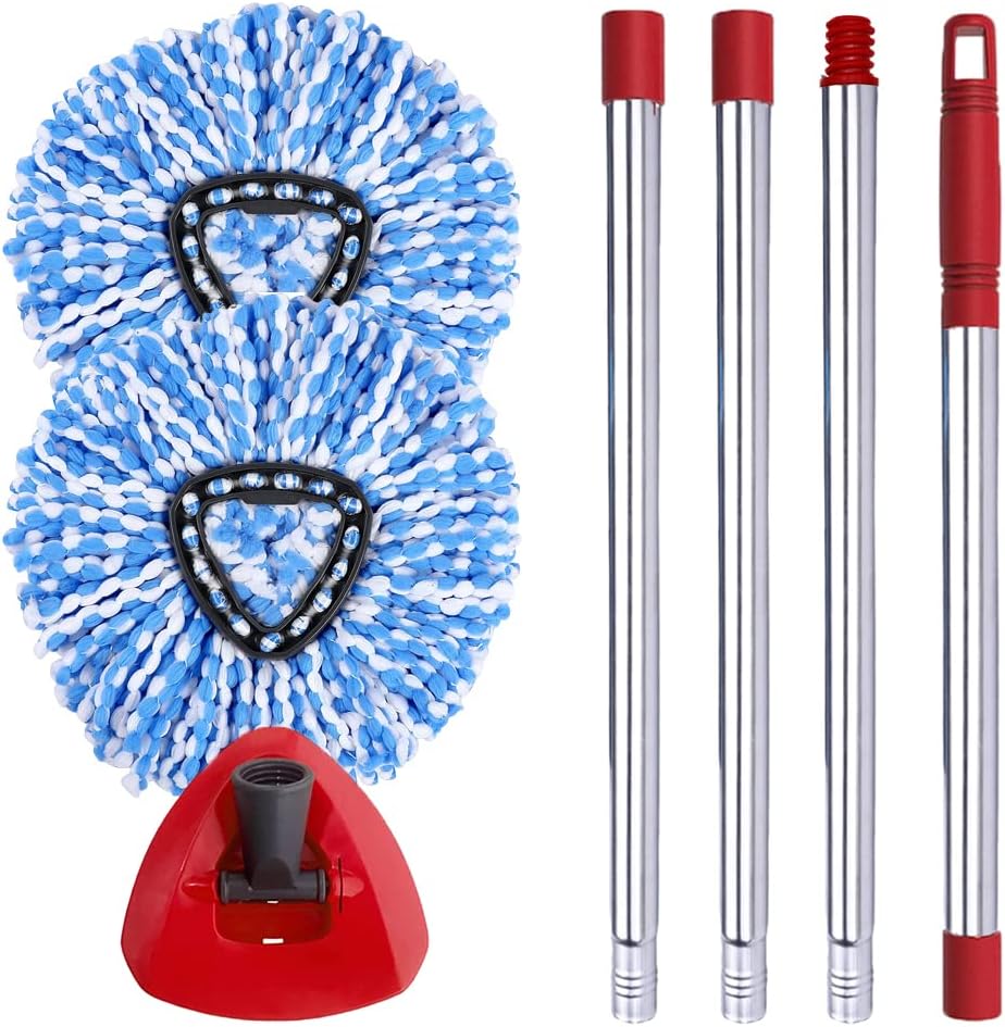 Ocedar Spin Mop Replacement Set - 100 Microfiber for 2-Tank System