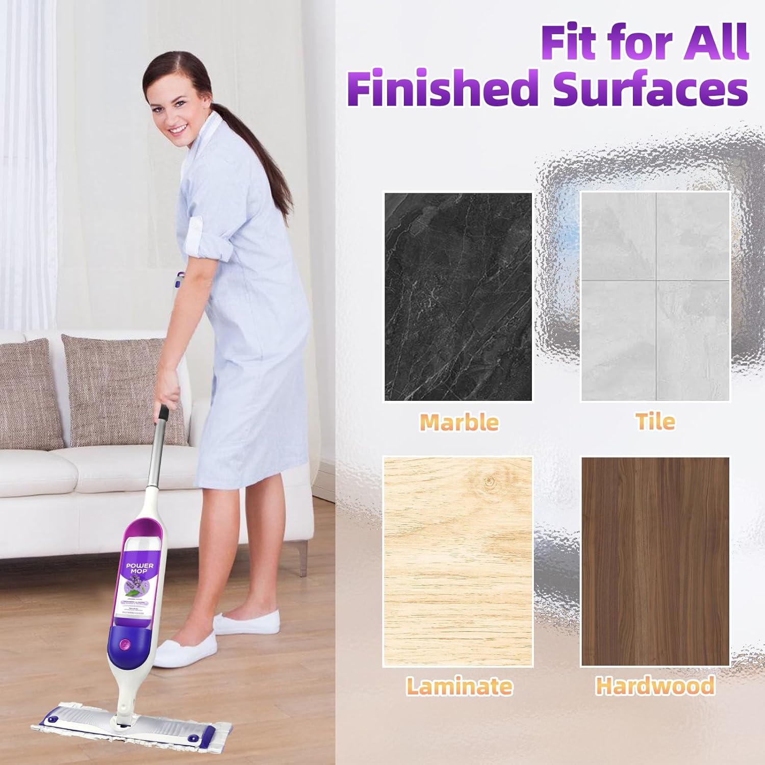 Fenkabs 12-Piece Disposable Mop Pads for PowerMop Multi-Surface Mop