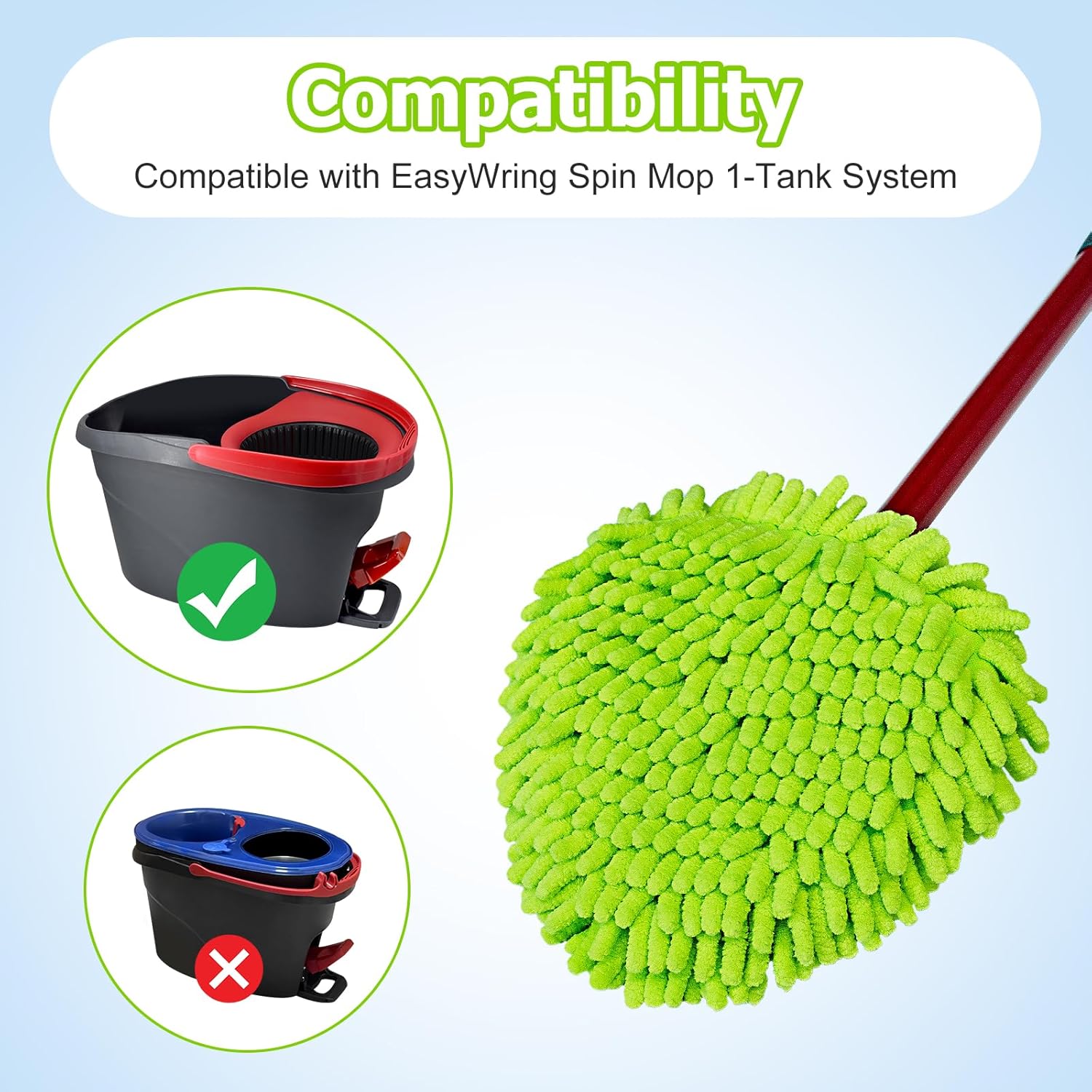 4 Pack Mop Replacements for Ocedar System