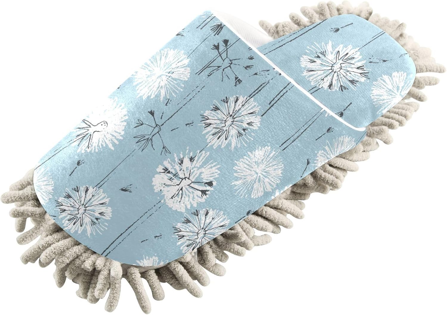 Kigai Microfiber Slippers Dandelion Flowers Blue - Size M