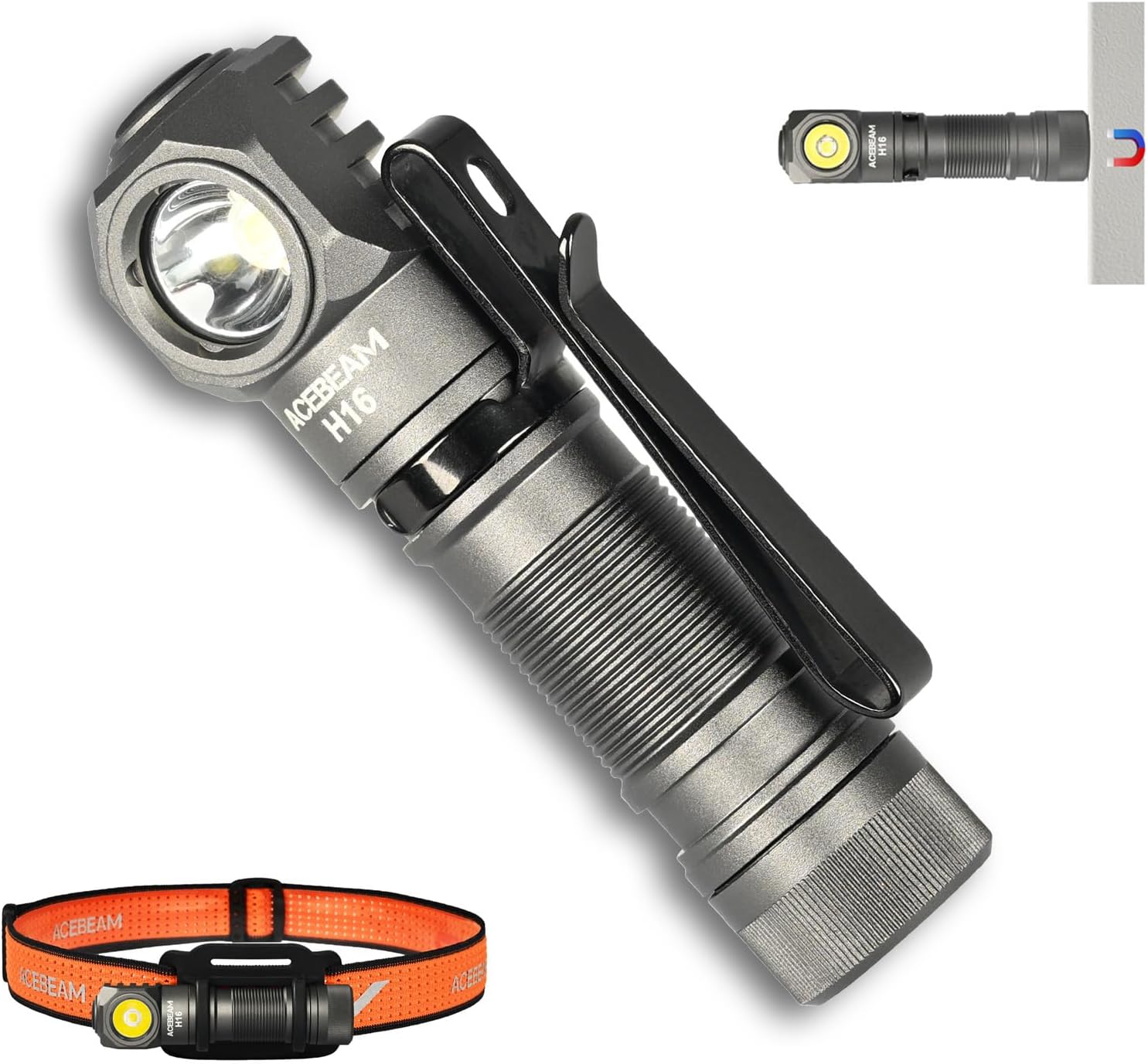 ACEBEAM H16 Rechargeable LED Headlamp 1000 Lumen High Brightness Cool White