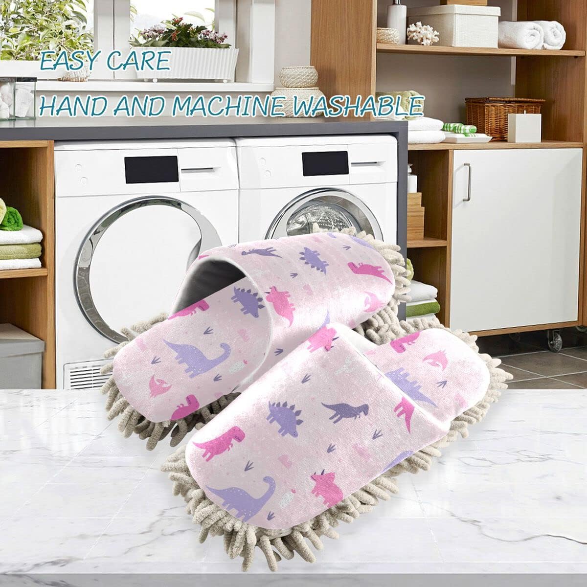 Premium Dino Mop Slipper for Floor Cleaning - Washable Ergonomic Design