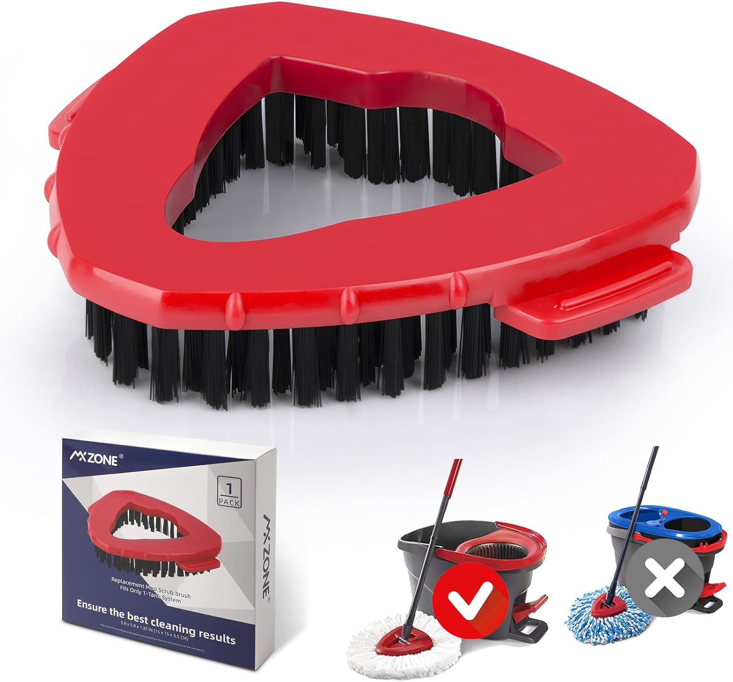 Sturdy Bristle scrub brush replacement for bathroom and kitchen tiles