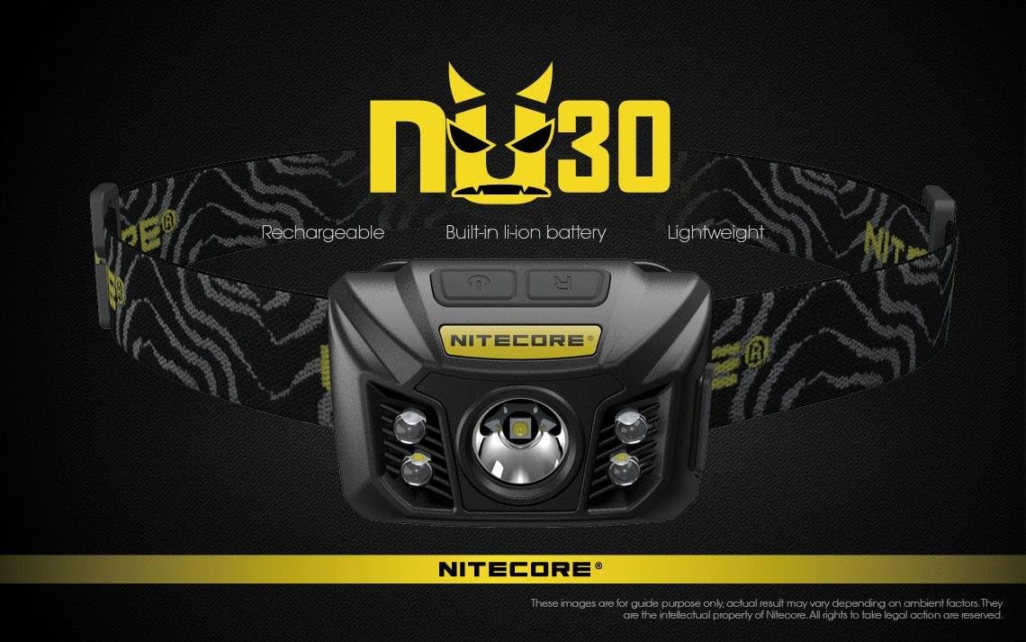 Nitecore NU30 Headlamp with Keychain 400 Lumens Lightweight
