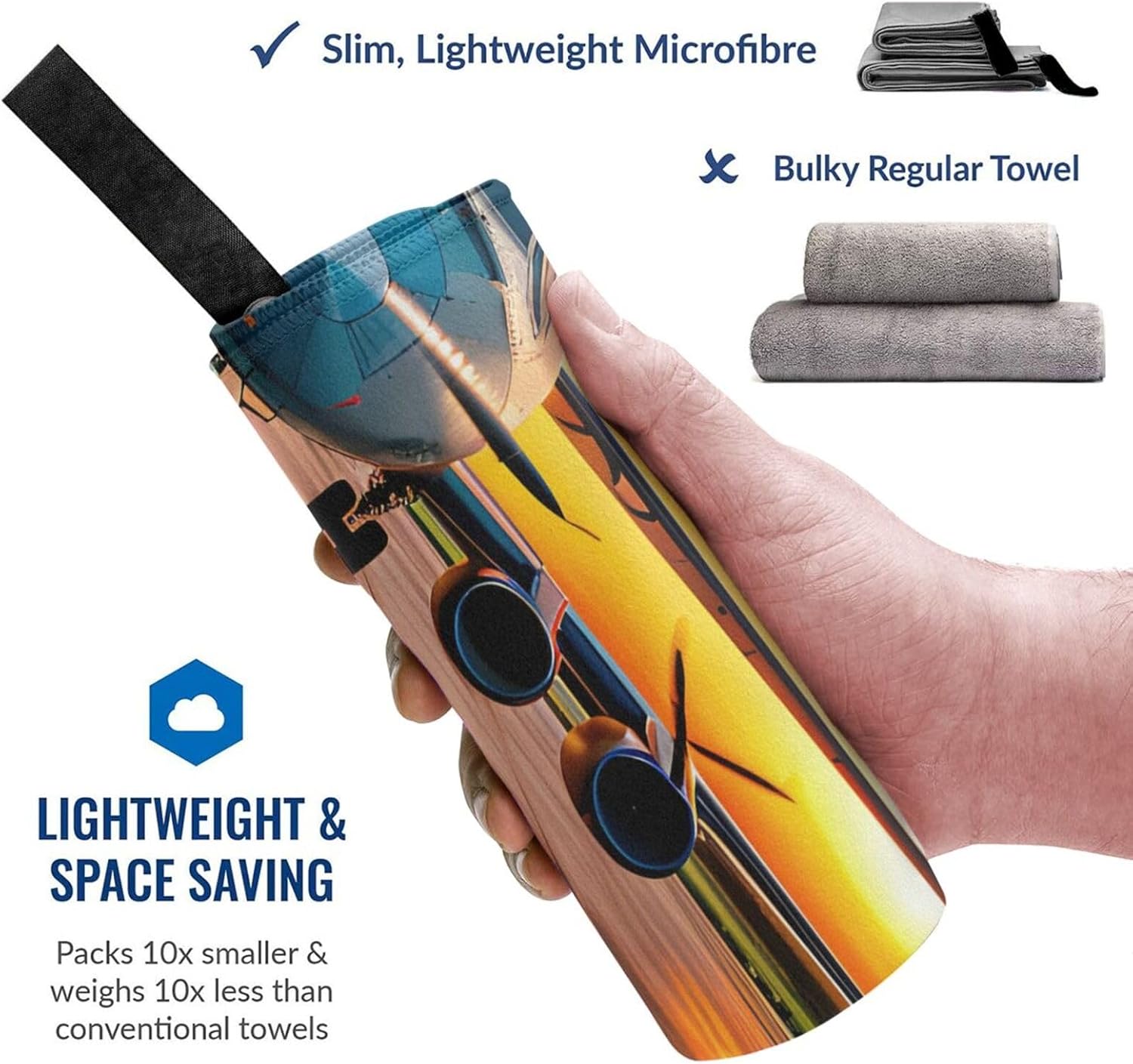 Aircraft Plane Sunset Quick Dry Towel