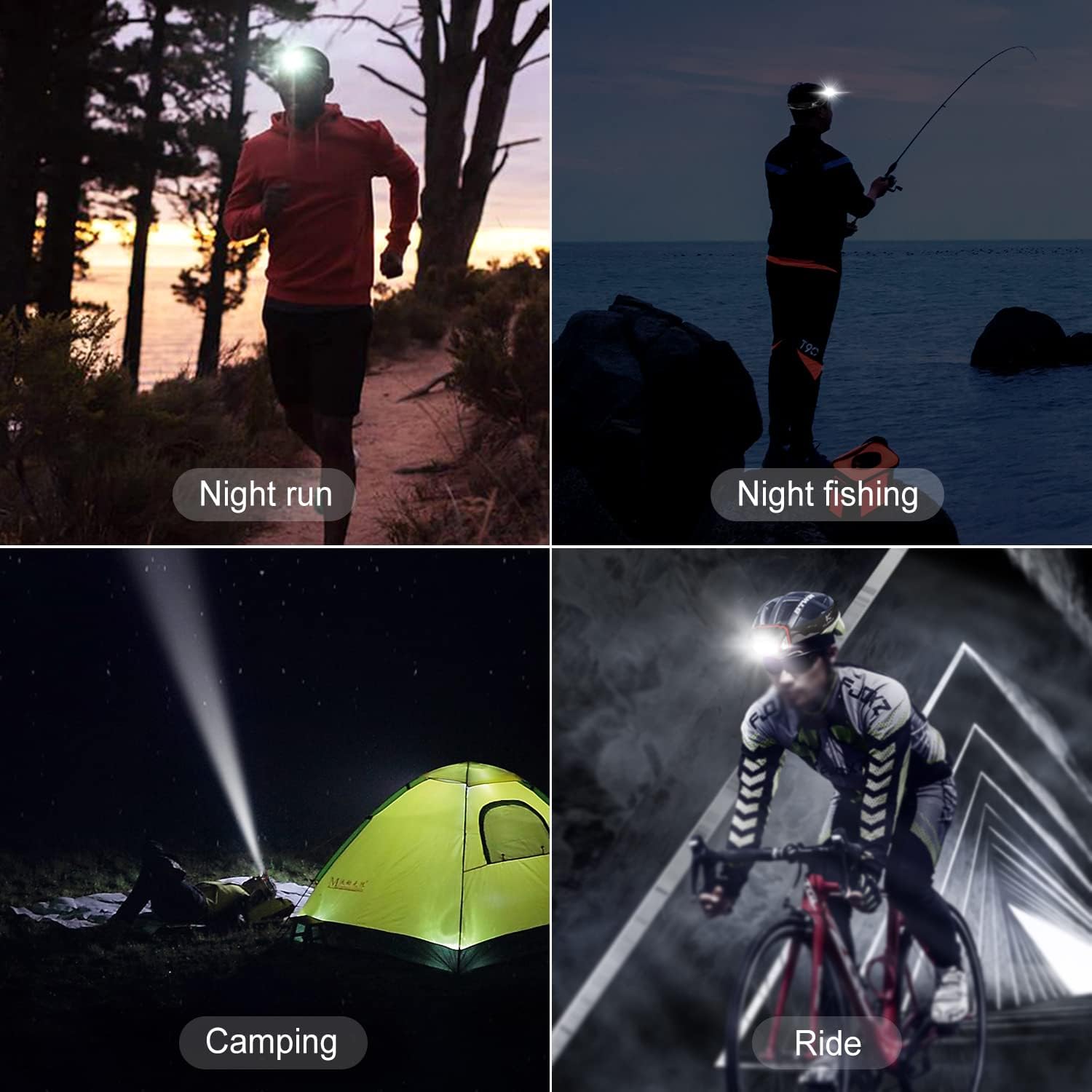 Klaurus HM1 Rechargeable WaterPROOF Headlamp with 70 HR Battery Life