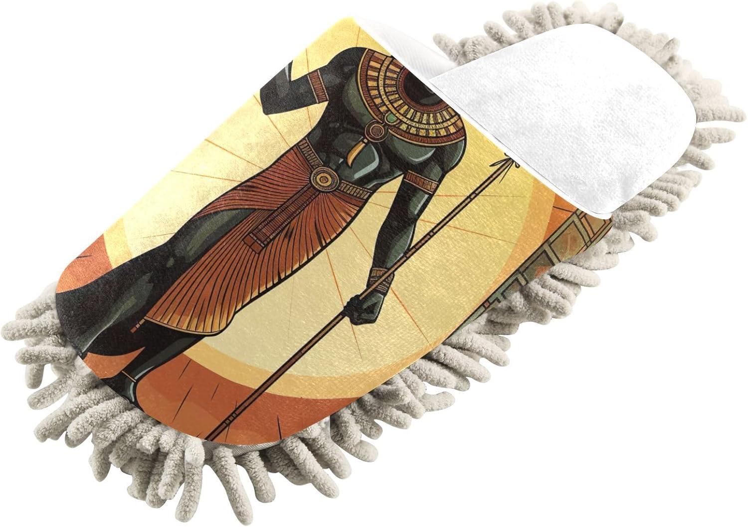 Cozy White Anubis Mop Slippers for Easy Cleaning at Home