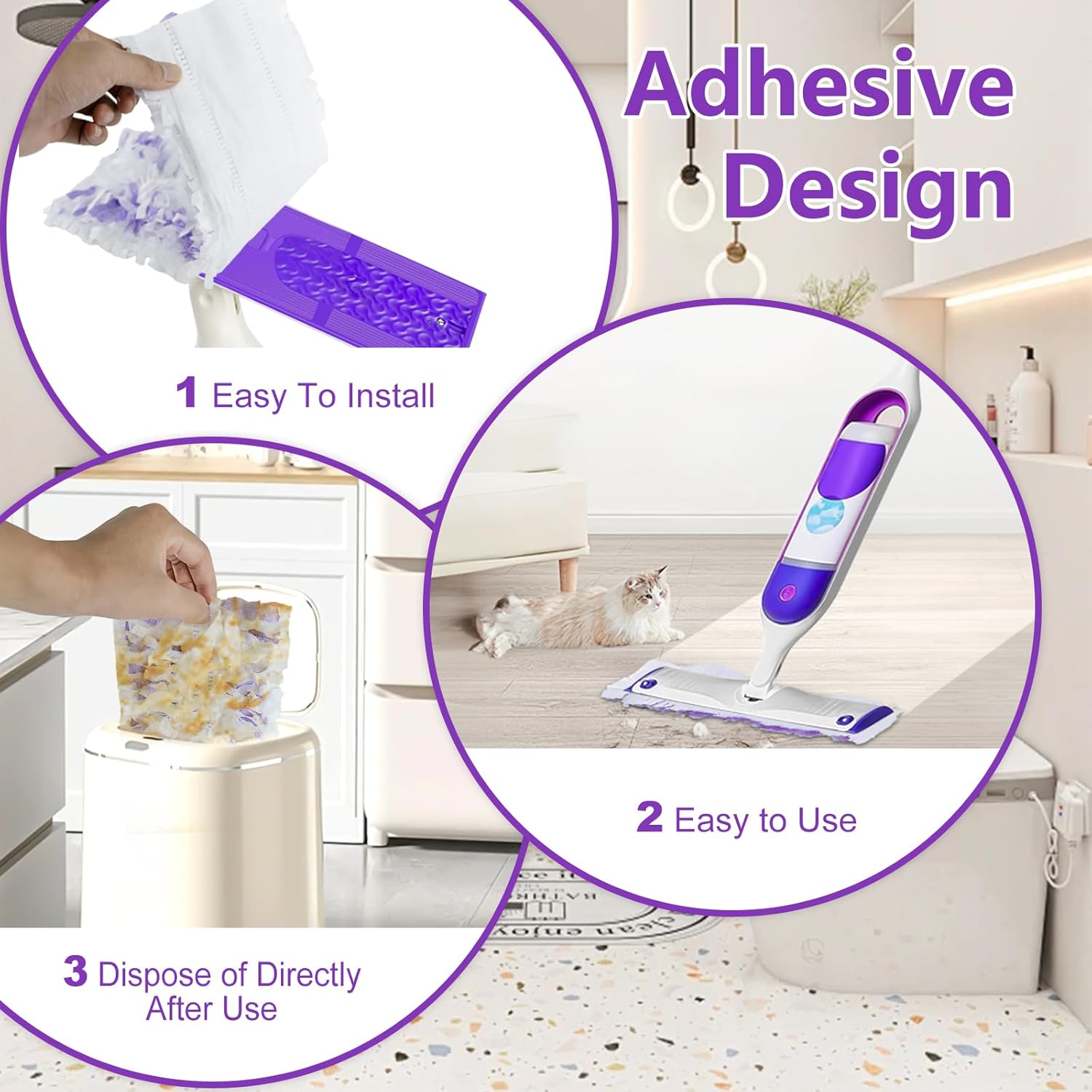 20 Count Disposable PowerMop Pads for Multi-Surface Wood Floors
