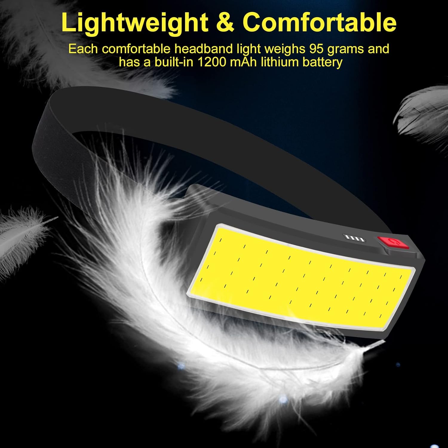 ZOYYE Rechargeable Headlamp Set 5000 Lumen 3 Modes Waterproof camping flashlight
