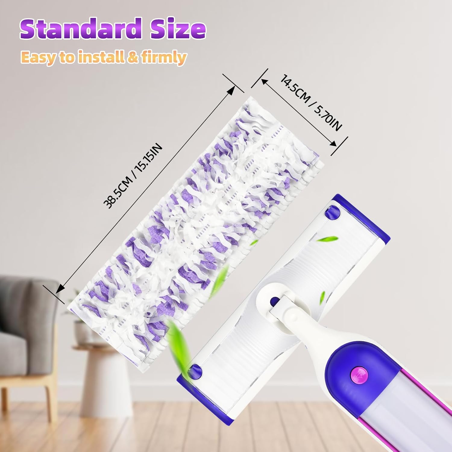Fenkabs 12-Piece Disposable Mop Pads for PowerMop Multi-Surface Mop