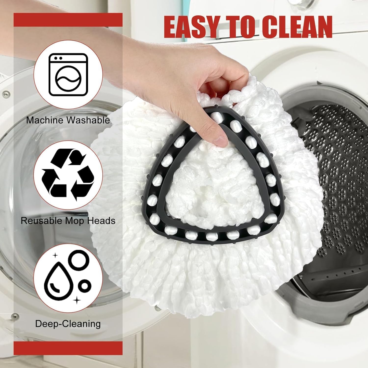 Durable Microfiber Mop Heads Replacement for Spin Mops
