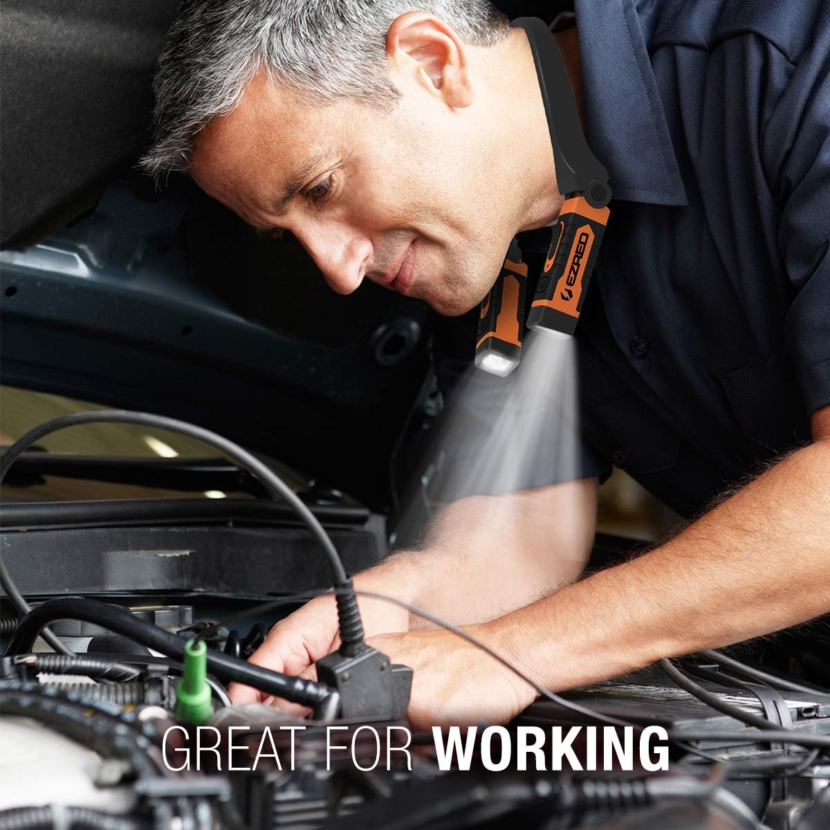 EZRED Rechargeable Neck Light for Mechanics