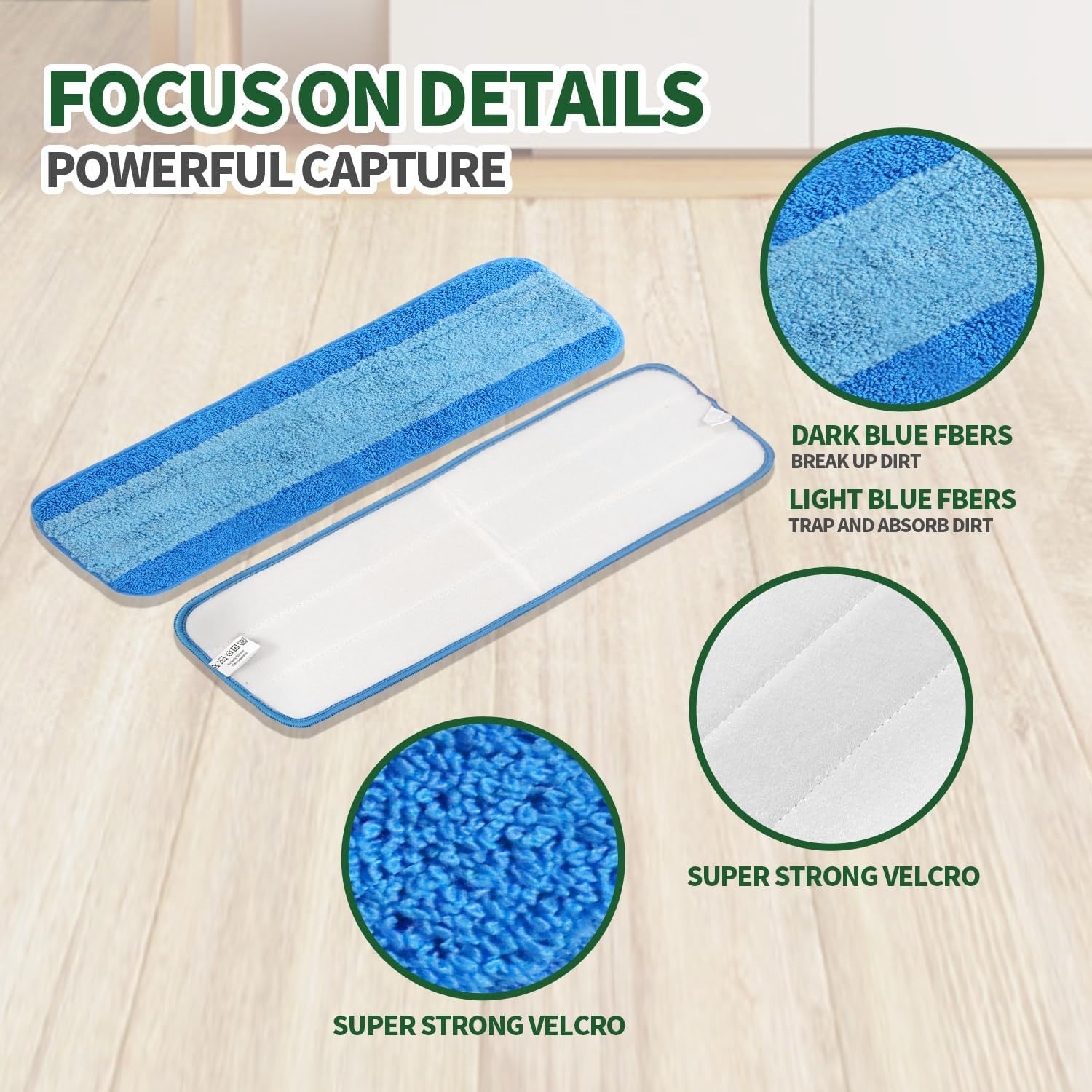 Premium Microfiber Mop Pads for Hardwood Floors