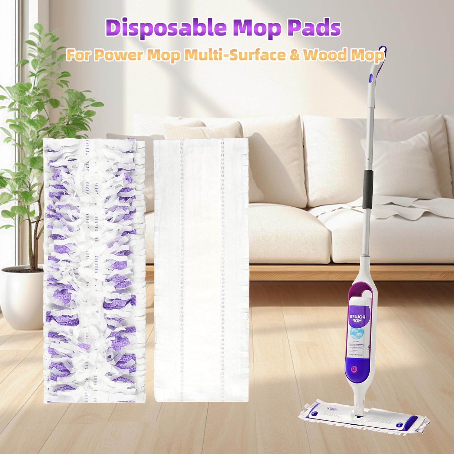 Fenkabs 12-Piece Disposable Mop Pads for PowerMop Multi-Surface Mop
