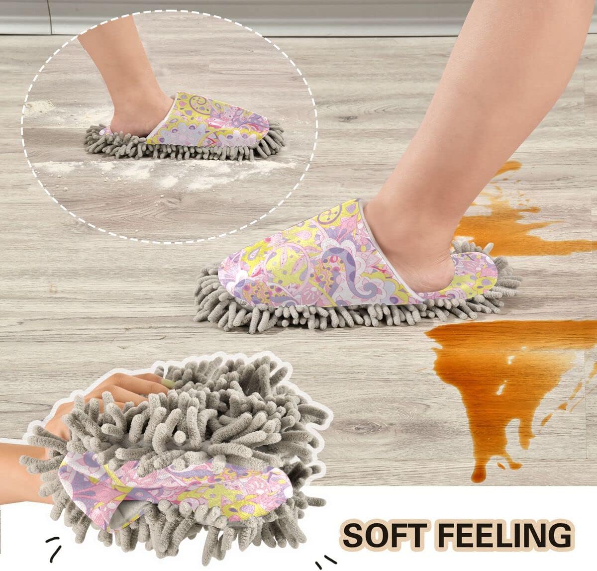 Personalized Mehndi Design Mop House Slippers