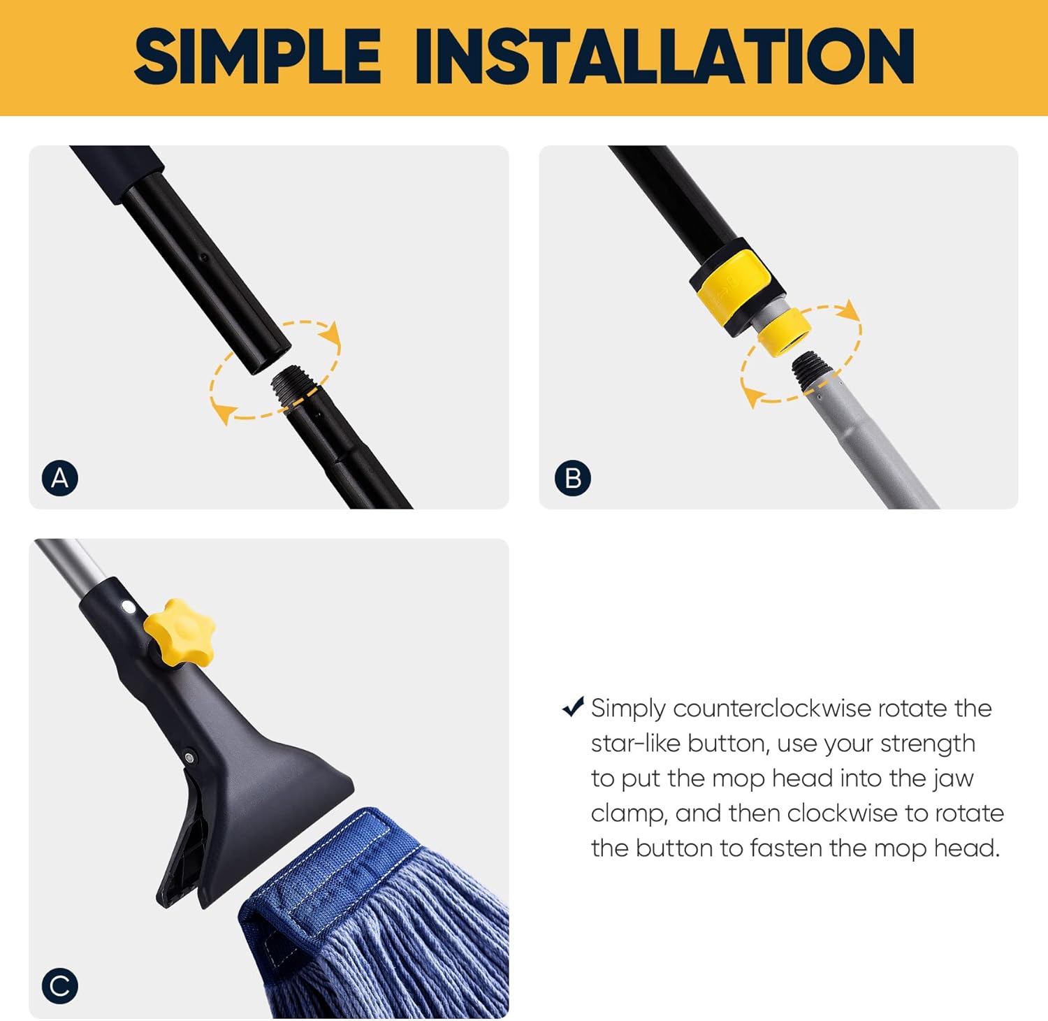 Yocada Looped-End String Wet Mop