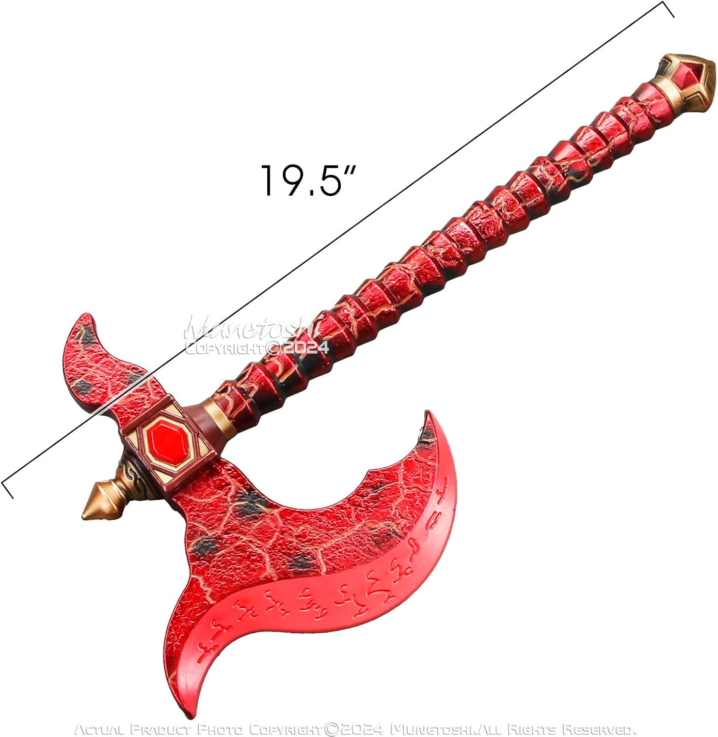 Fantasy Red Demon Axe Foam Replica Medieval Costume Prop
