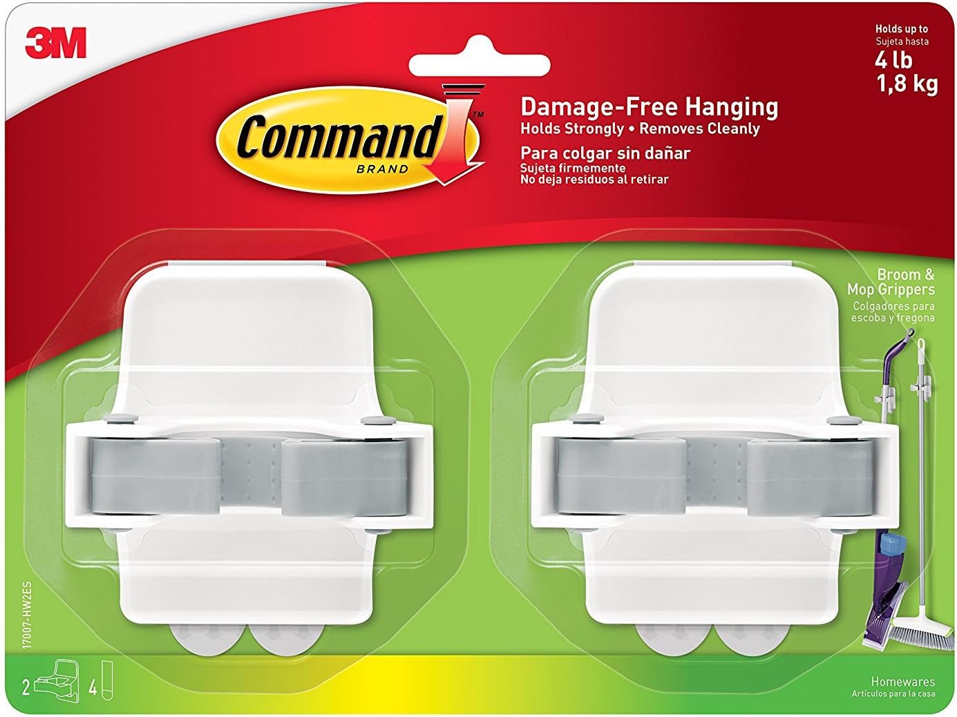 Command Broom Mop Gripper 10-Piece Set
