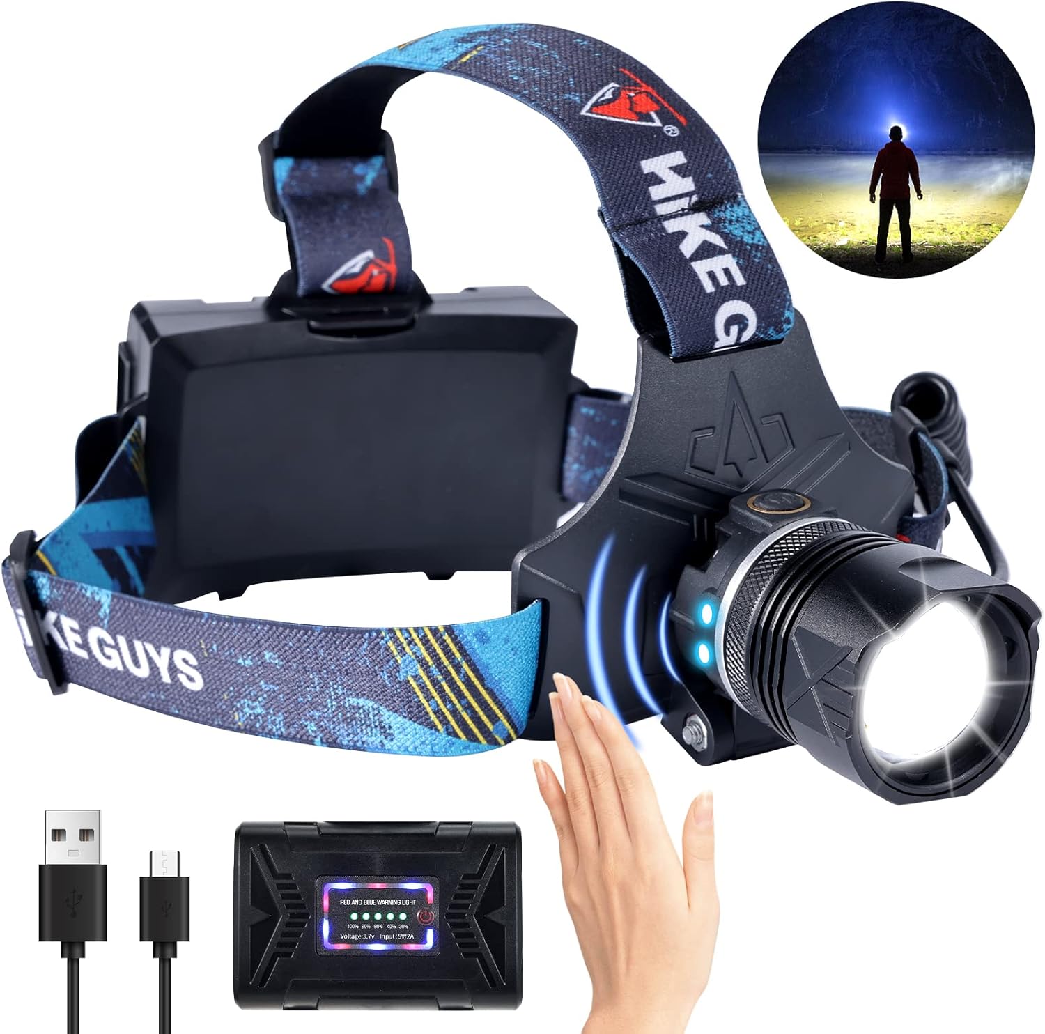 Rechargeable Headlamp 90000 Lumens