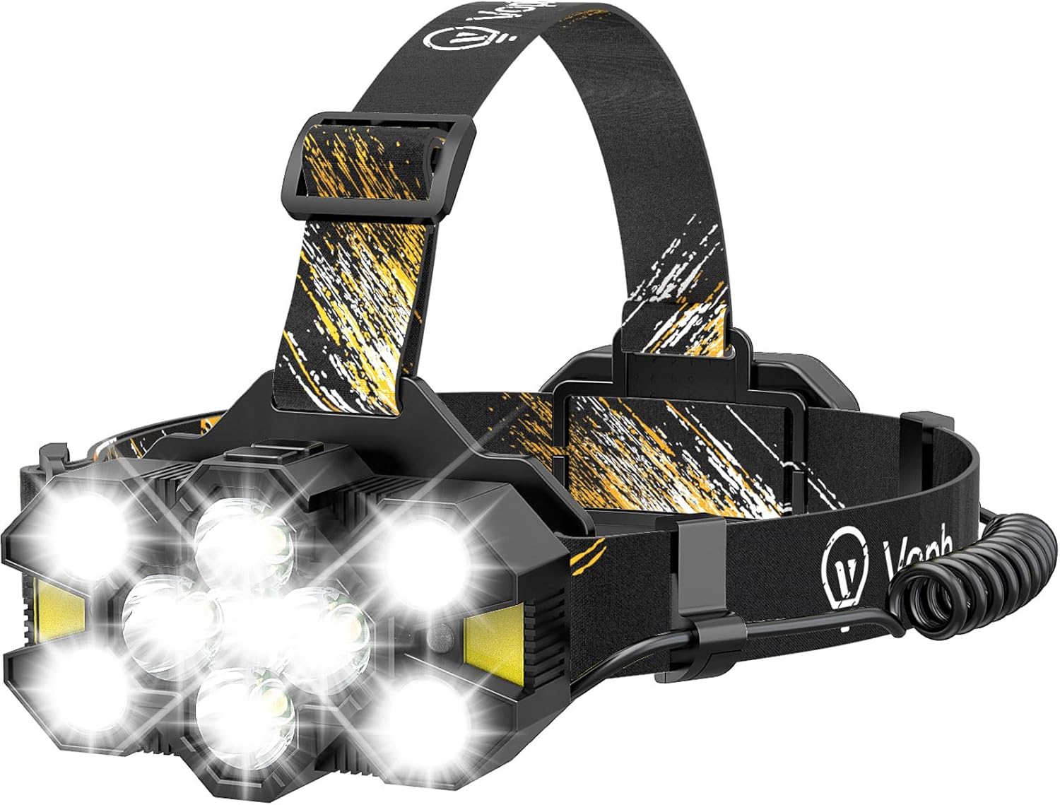 Voph Headlamp 25000 Lumens 12 Modes Rechargeable