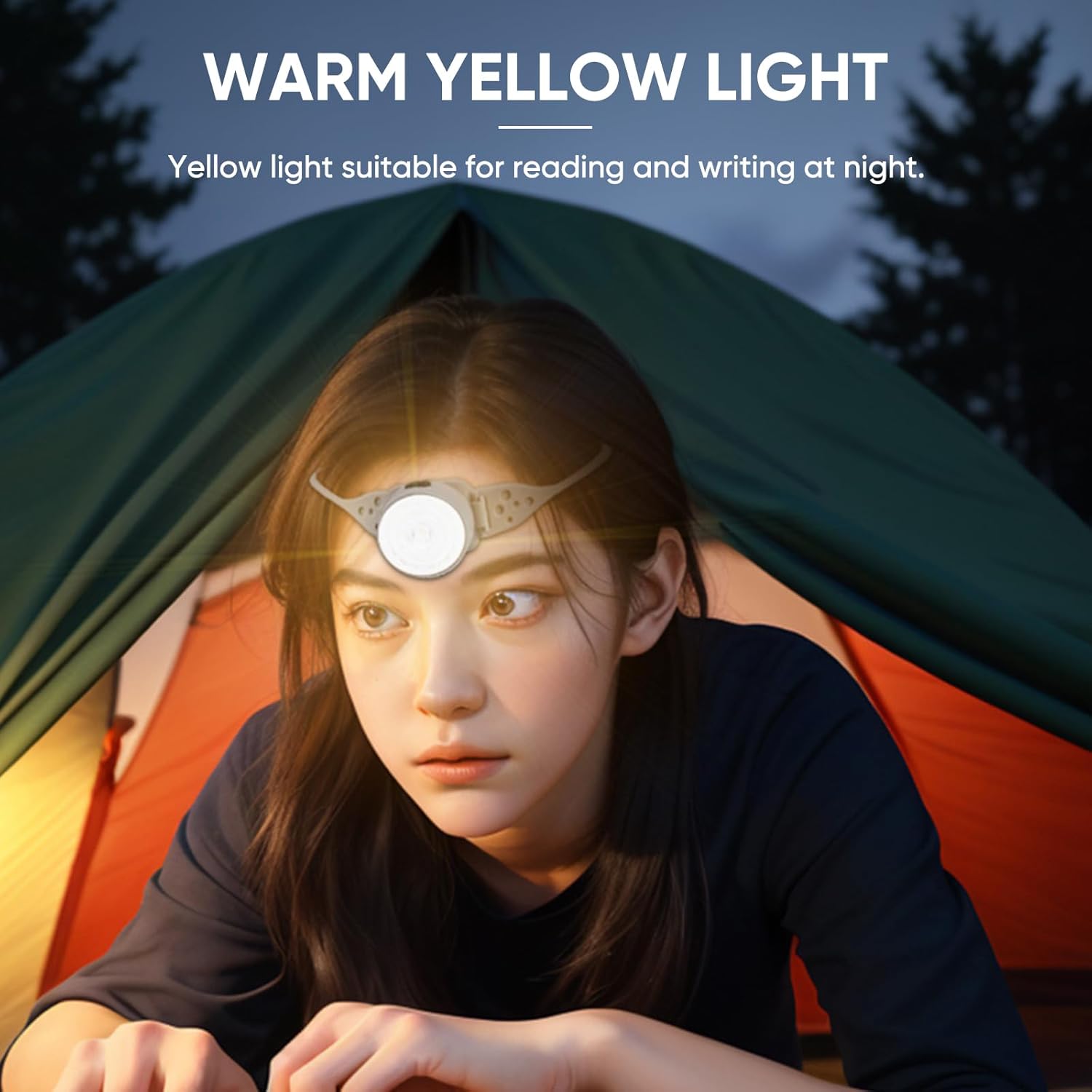 WINDFIRE Mini Headlamp - Rechargeable LED with 5 Modes Adjustable Headband