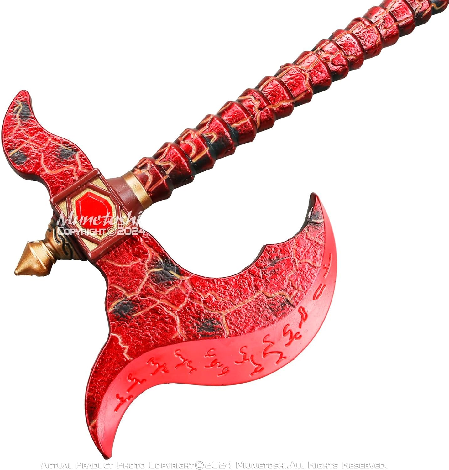 Fantasy Red Demon Axe Foam Replica Medieval Costume Prop