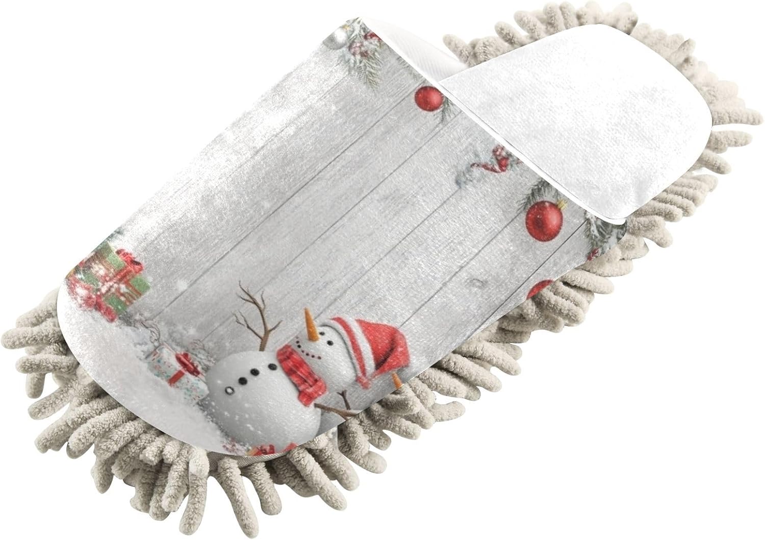 White Christmas Slippers for Efficient Cleaning