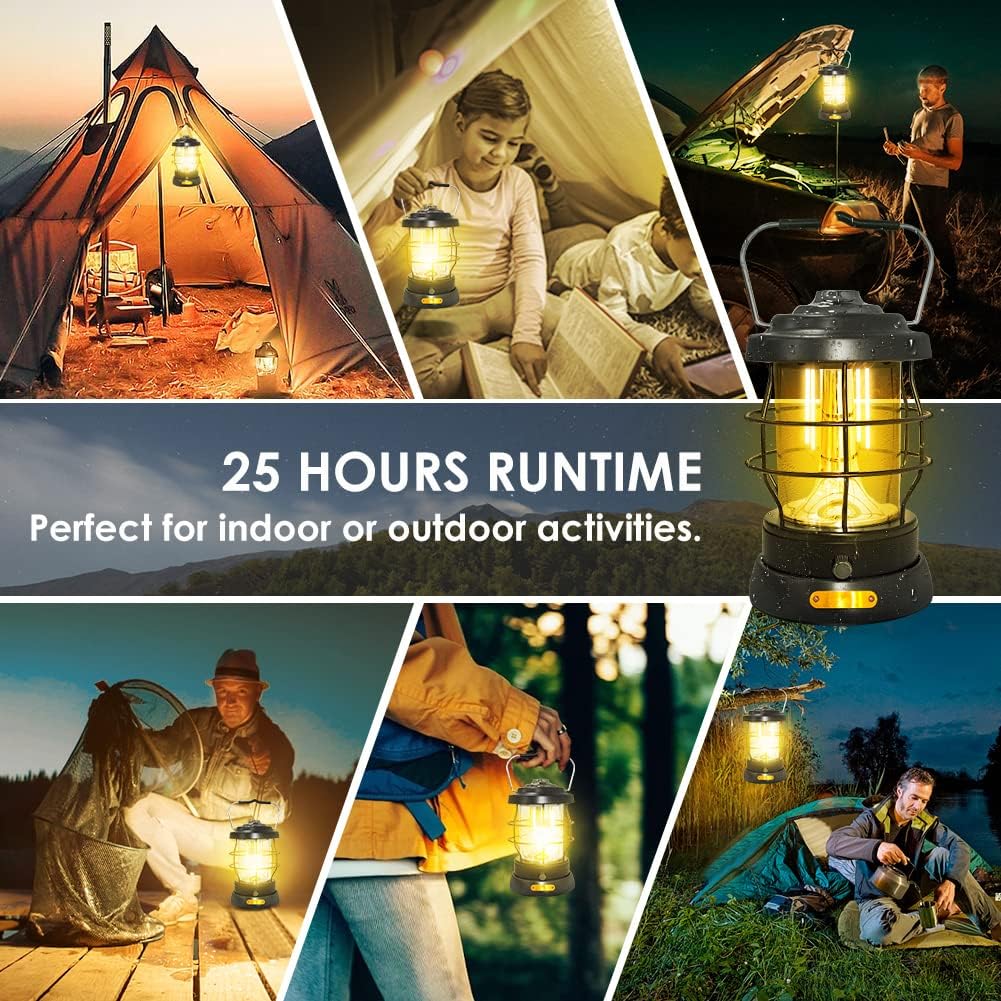 UniqueFire Rechargeable Emergency Camp Lantern 1500LM Dimmable LED Lantern Waterproof High Brightness