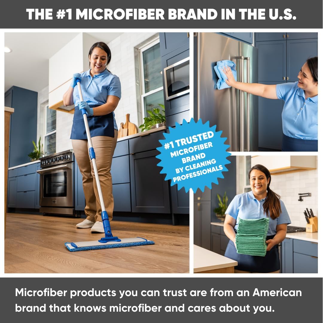 Machine Washable 18-inch Microfiber Mop Pads for Eco-Friendly Cleaning