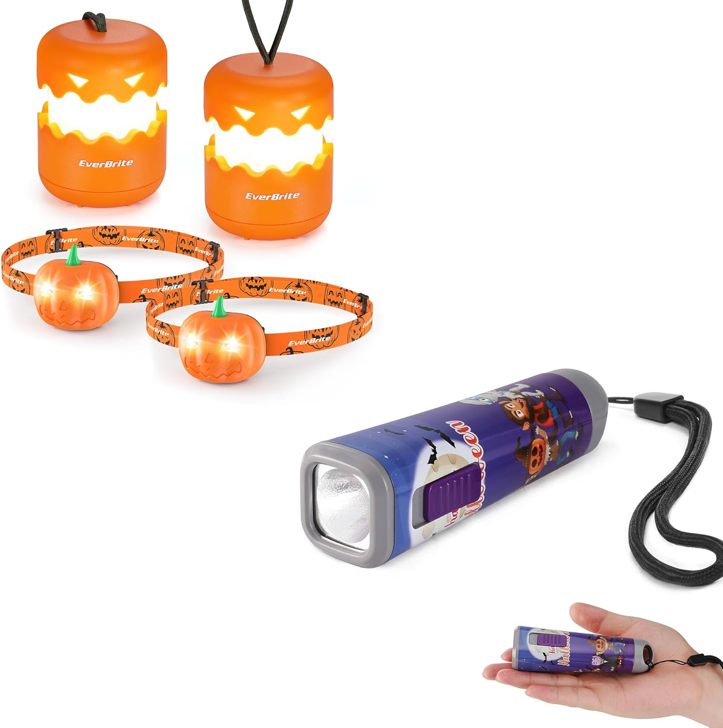 Halloween EverBrite Pumpkins Headlamps Set