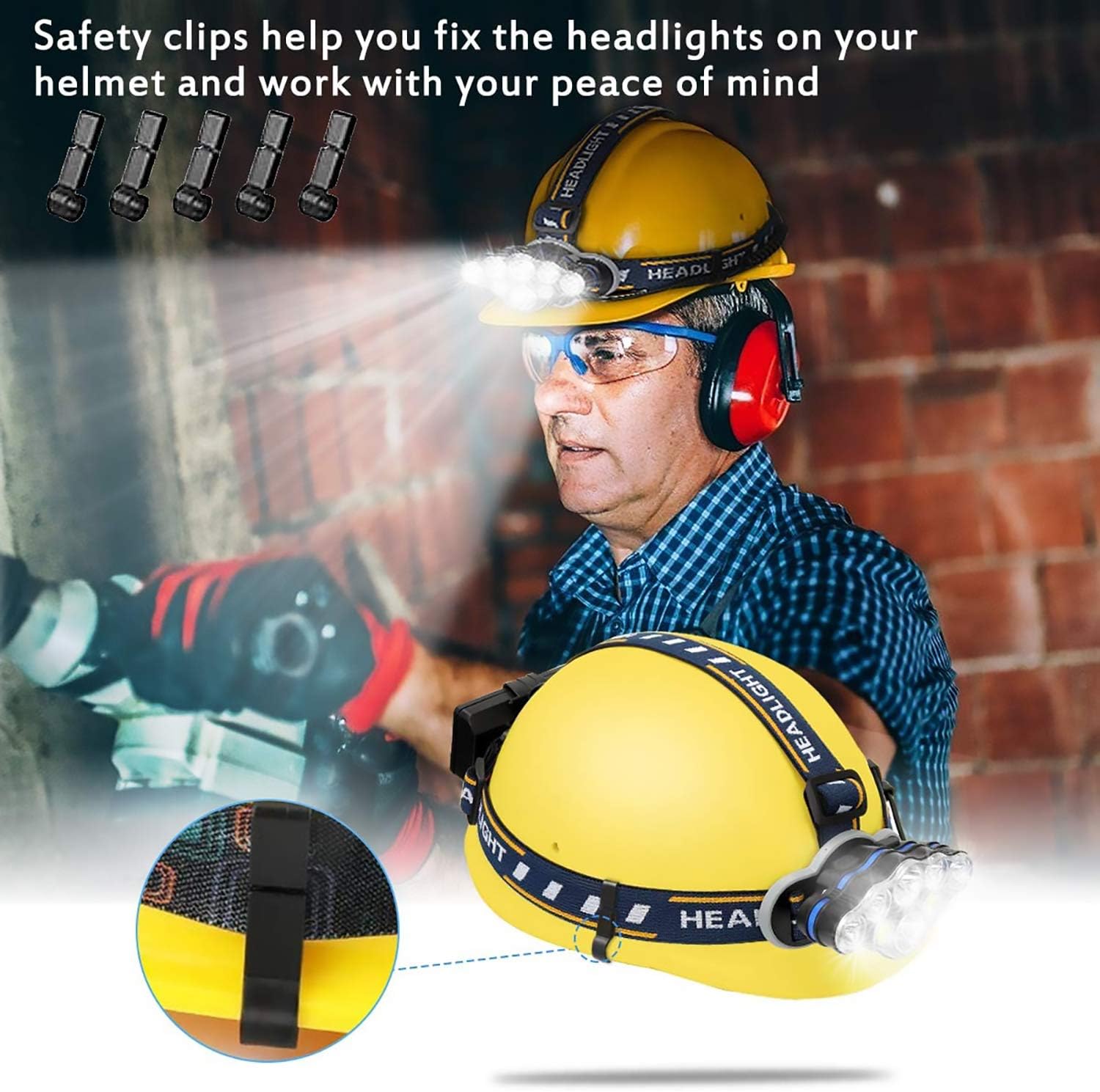 8 LED Rechargeable Headlamp