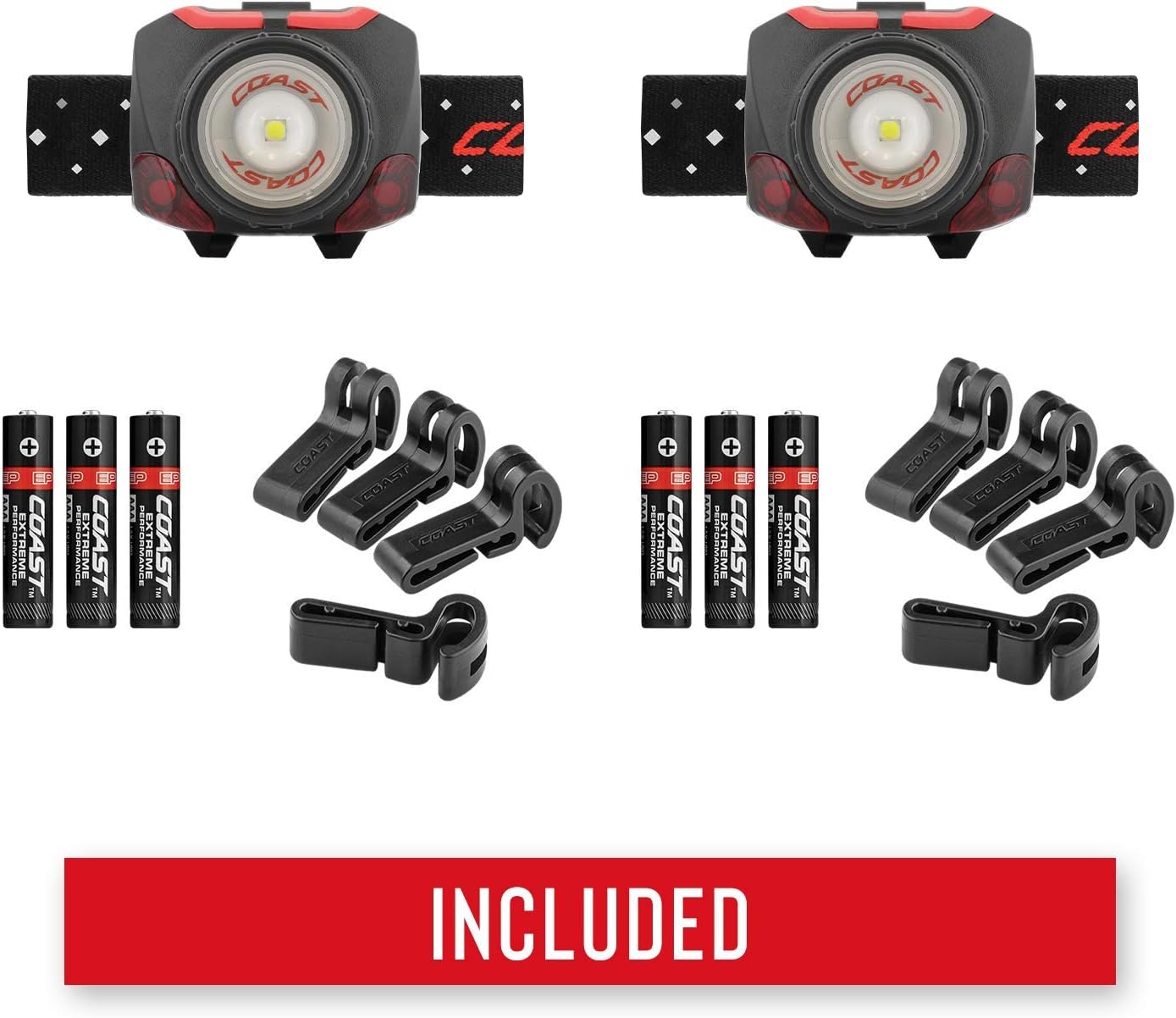 Coast FL84 Dual Color 575 Lumen Headlamp Set