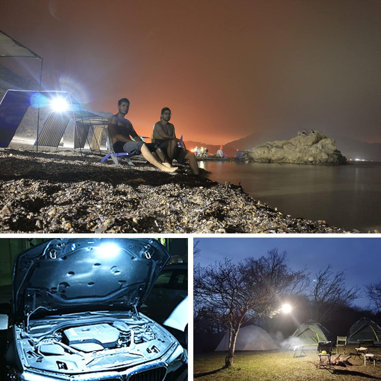 16500mAh 3000LM 6000K Rechargeable LED Camping Lantern Waterproof Durable for Emergency Use