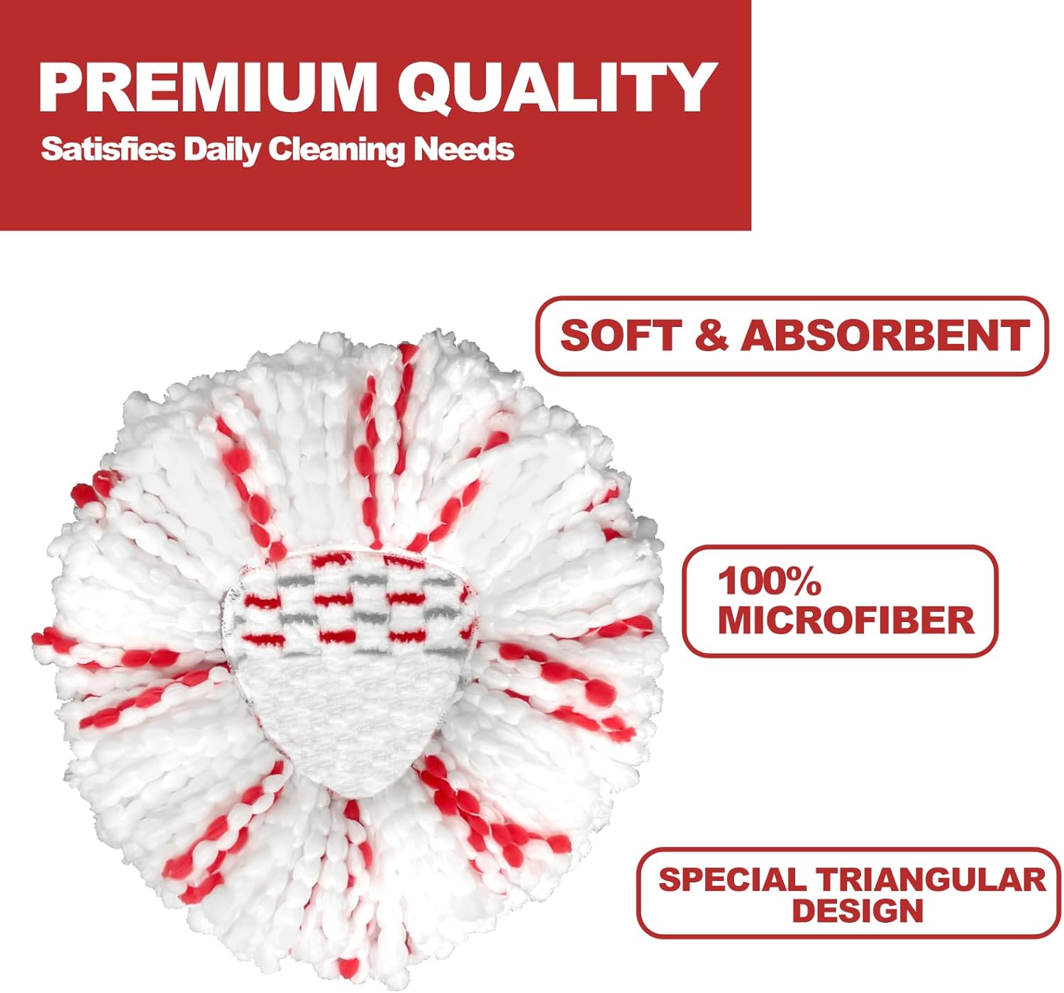 3-Pack Mop Heads - 40 More Cleaning Power