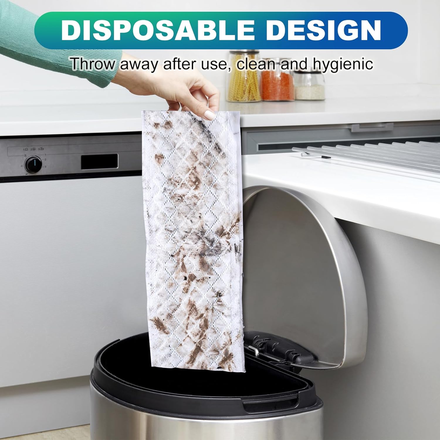 YHOVID Replacement Mop Pad for Flat Mops Microfiber Cleaners with Extra Coverage