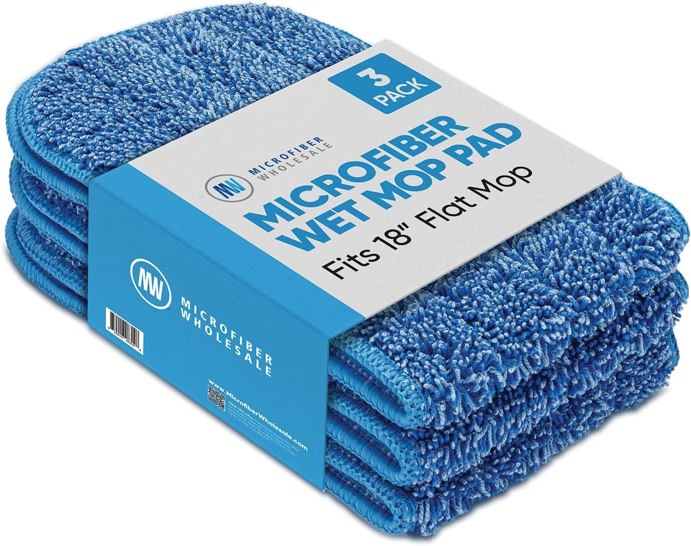 Machine Washable 18-inch Microfiber Mop Pads for Eco-Friendly Cleaning