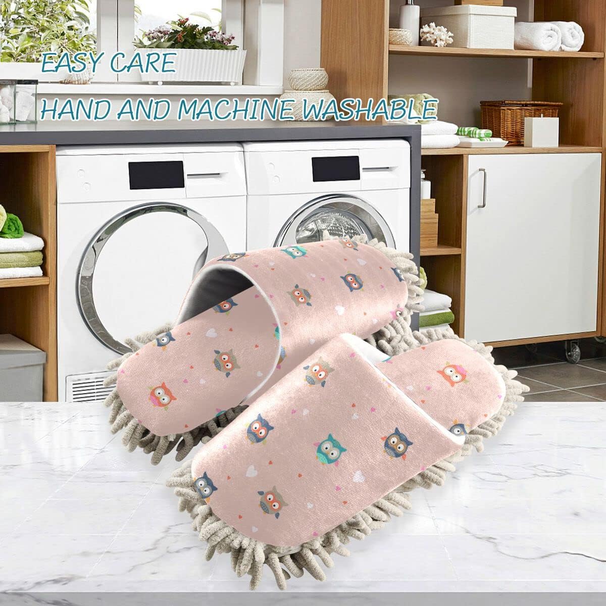 Premium Owls Mop House Slippers for Easy Cleaning