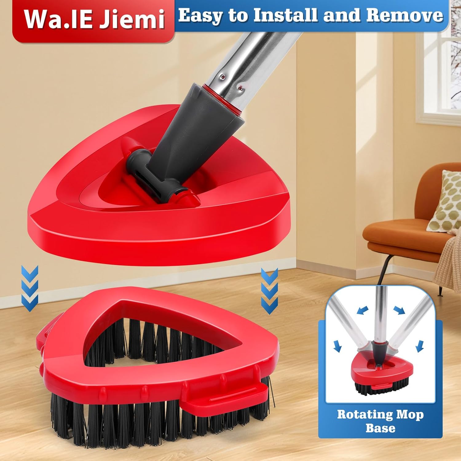 WaIE Jiemi4-Piece Mop Replacement Heads for Oceda RinseClean 2-Tank System