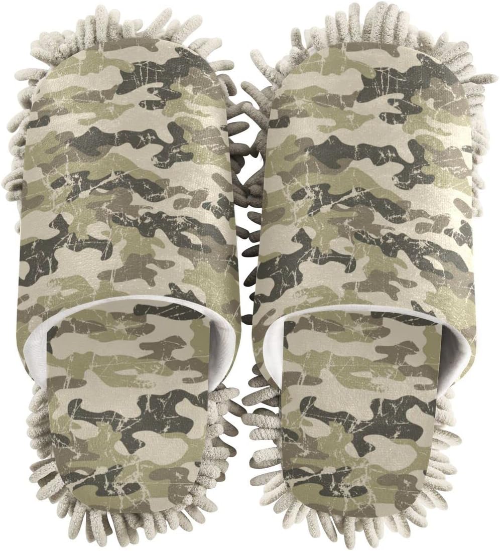 Camouflage Mop Slippers for Easy Cleaning