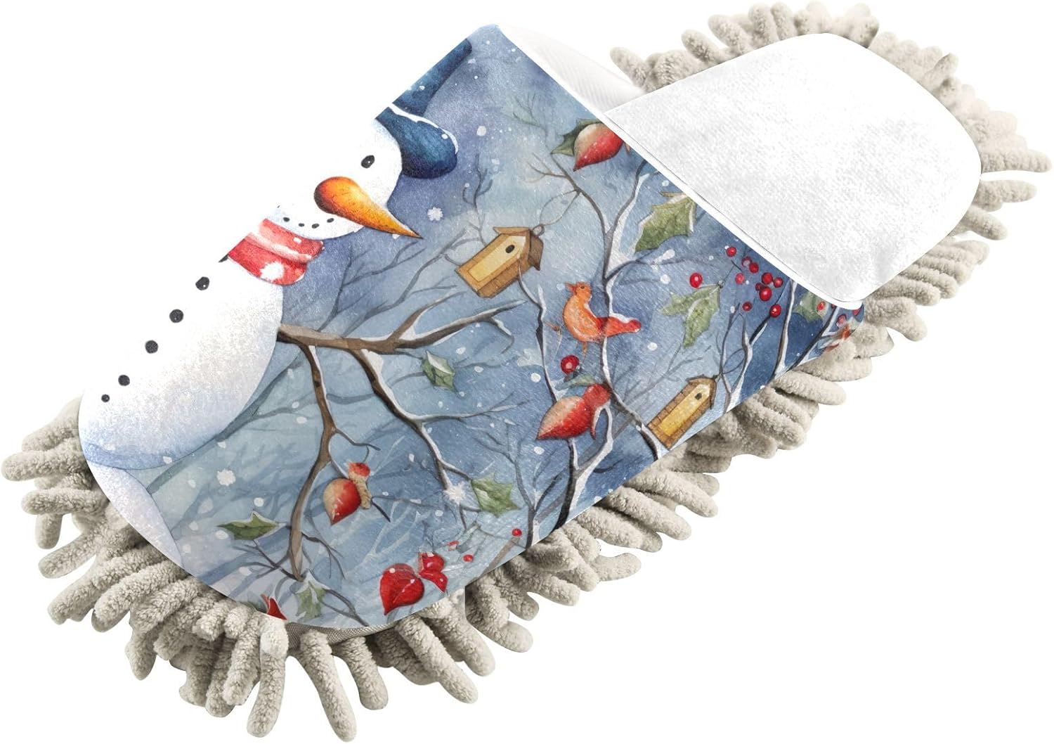 Cozy Bird Winter Mop Slippers for Cleaners