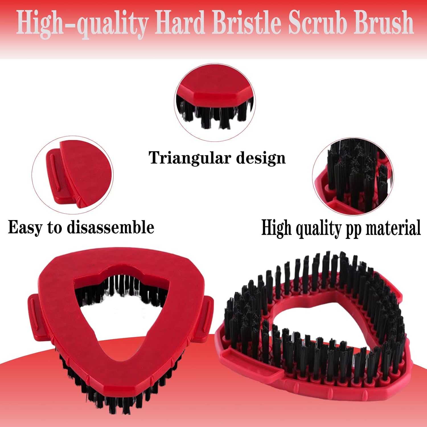 Fazlyni Multi-Surface Stiff Bristle Mop Brush for 1-Can System