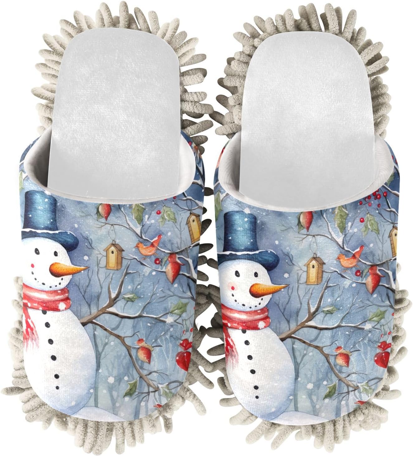 Cozy Bird Winter Mop Slippers for Cleaners