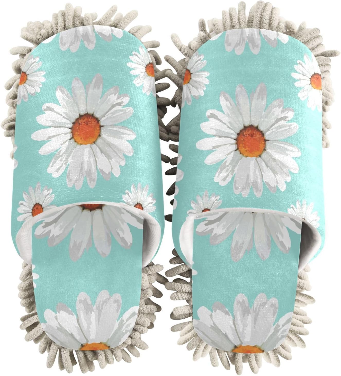 Kigai Microfiber Slippers with Chamomiles Pattern