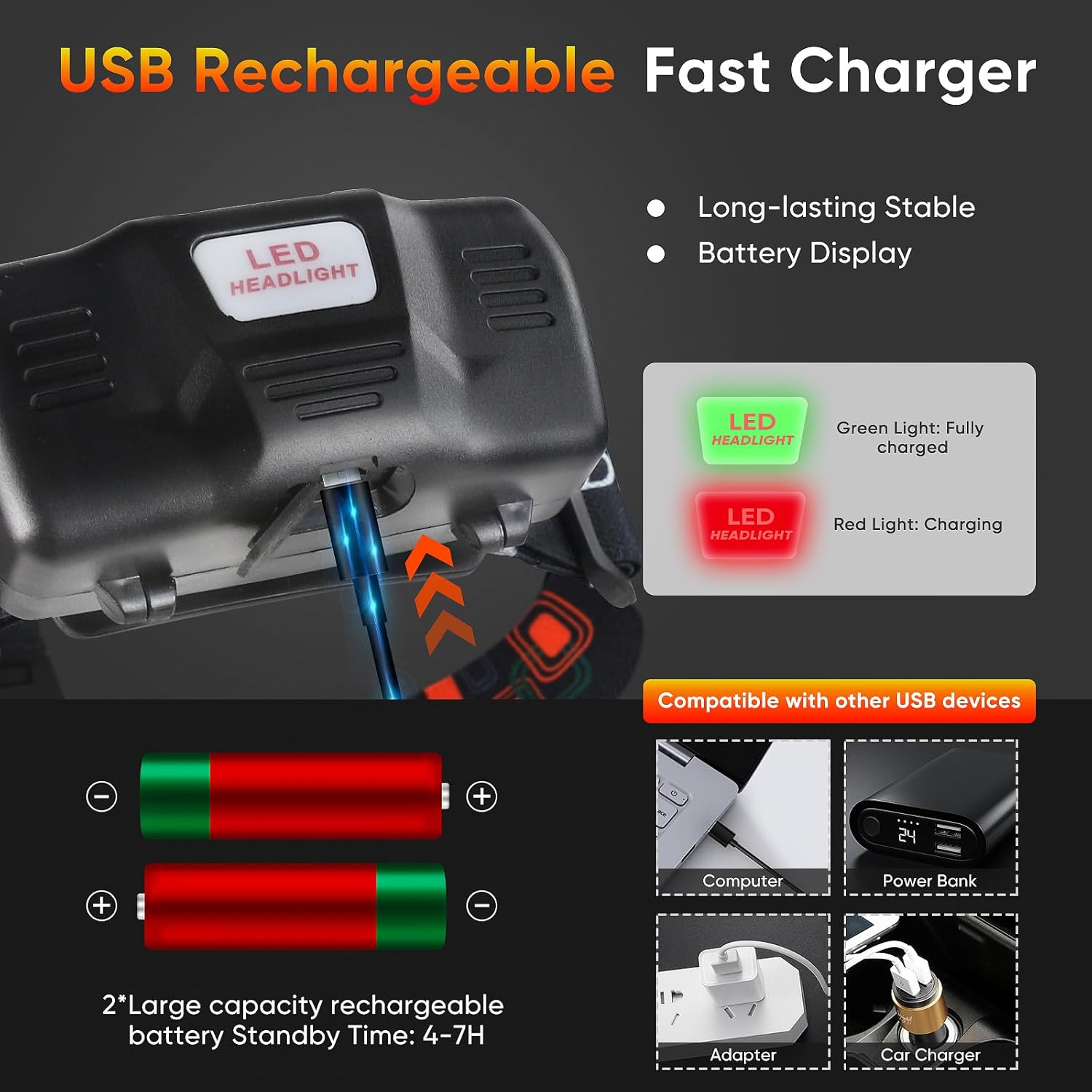 WINDFIRE Red Light Flashlight for Hunting Camping