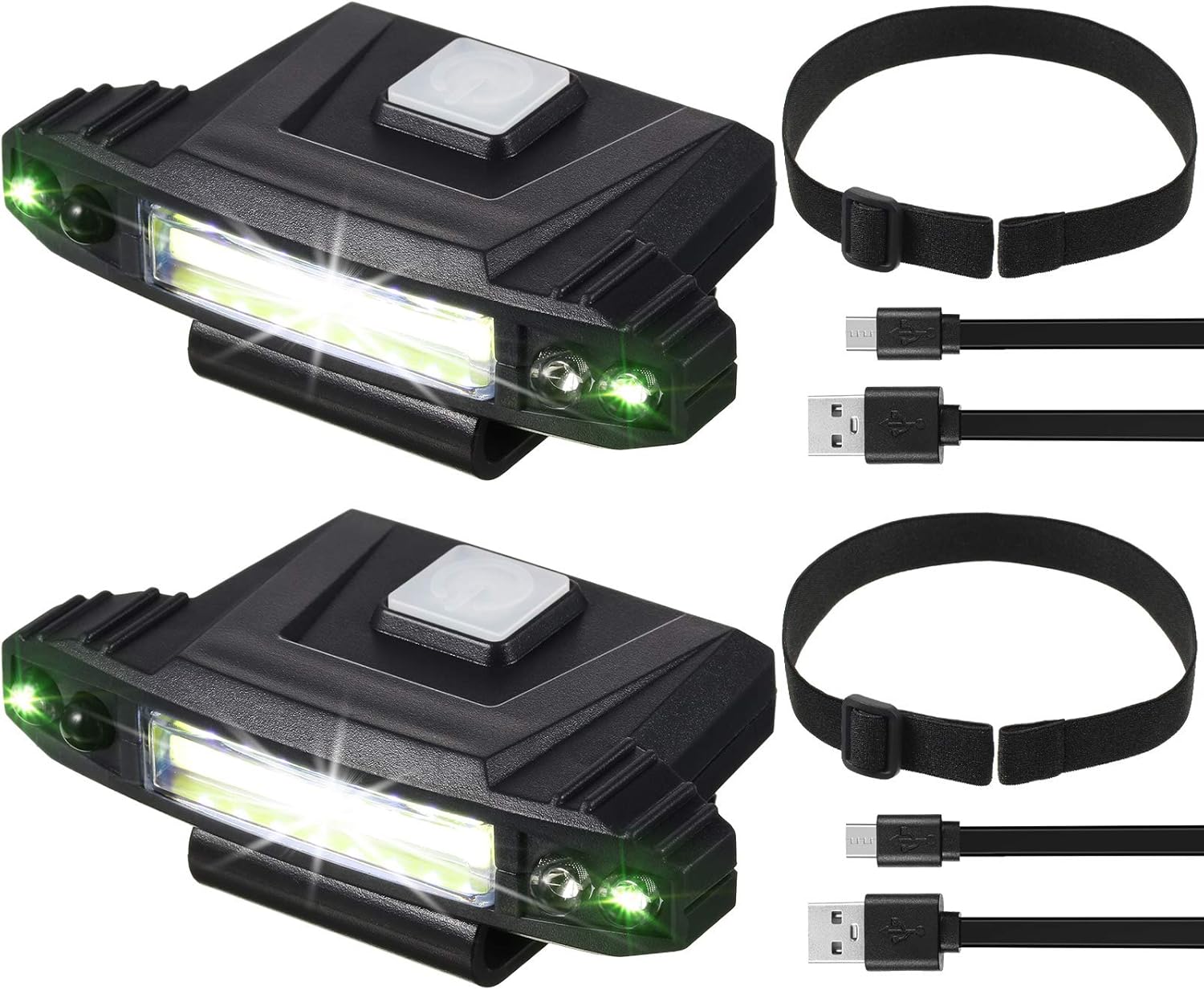 Muddle 2-Piece Rechargeable LED Cap Light