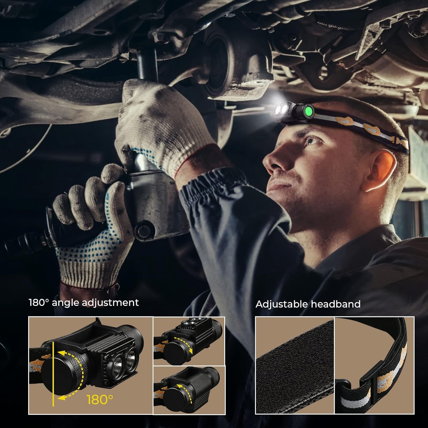 77outdoor LED Rechargeable Red Headlamp