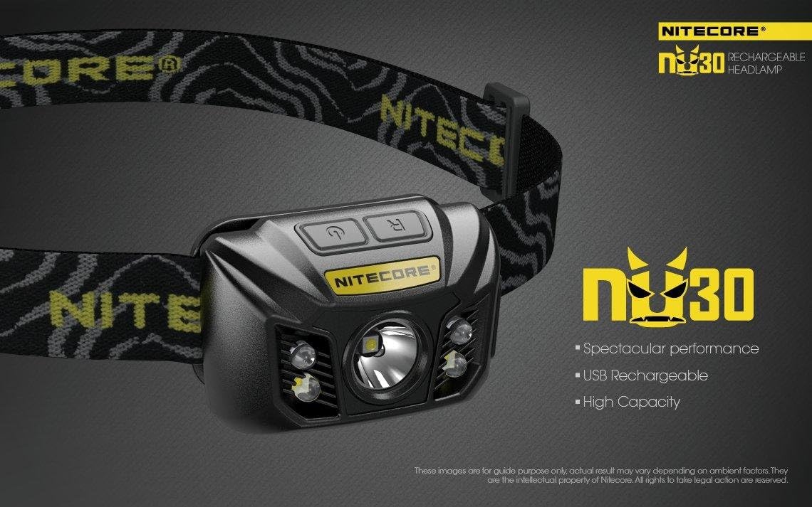Nitecore NU30 Headlamp with Keychain 400 Lumens Lightweight