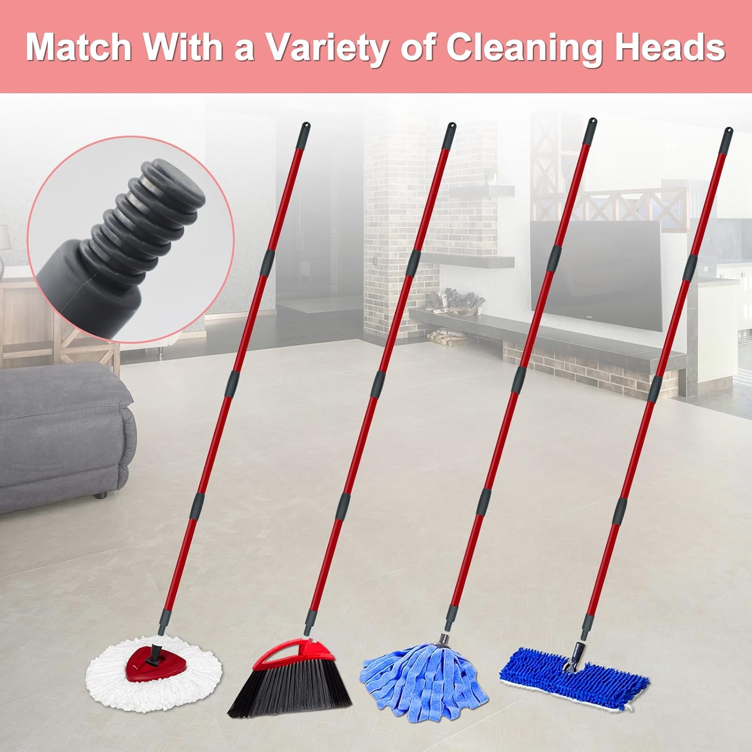 Adjustable Mop Handle Replacement for Ocedar Mops