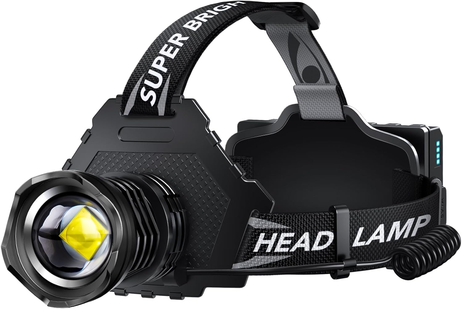 Intense Expand Adjust Rechargeable LED Headlamp for Camping Hiking